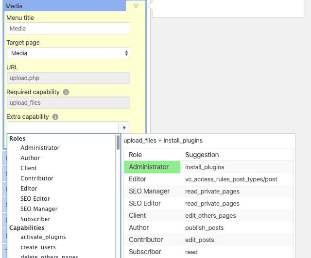 menu generator - administration & management - cotonti... Creare un admin menù Wordpress su misura per il Cliente