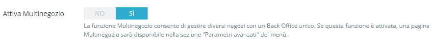 attivazione multinegozio